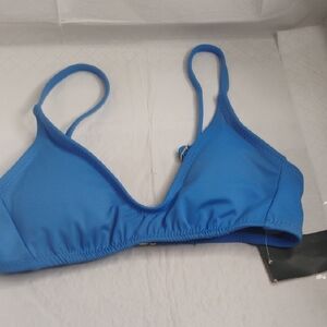 Women's Blue Triangle Bikini Top